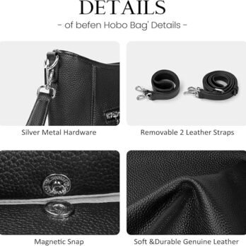 Genuine Leather Hobo Bag